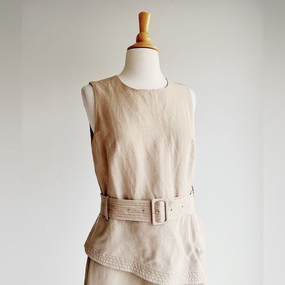 BANANA REPUBLIC | Linen Blend Peplum Utility Dress | Multiple Sizes - Picture 10 of 14